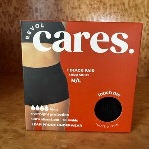 REVOL CARES Sleep Shorts Leak Proof Underwear- L / XL NWT